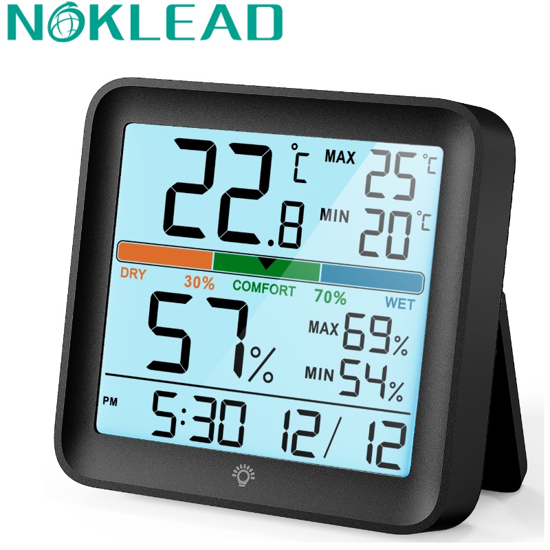 Garden Weather Station - Noblead pengukur suhu cuaca LCD Digital,
