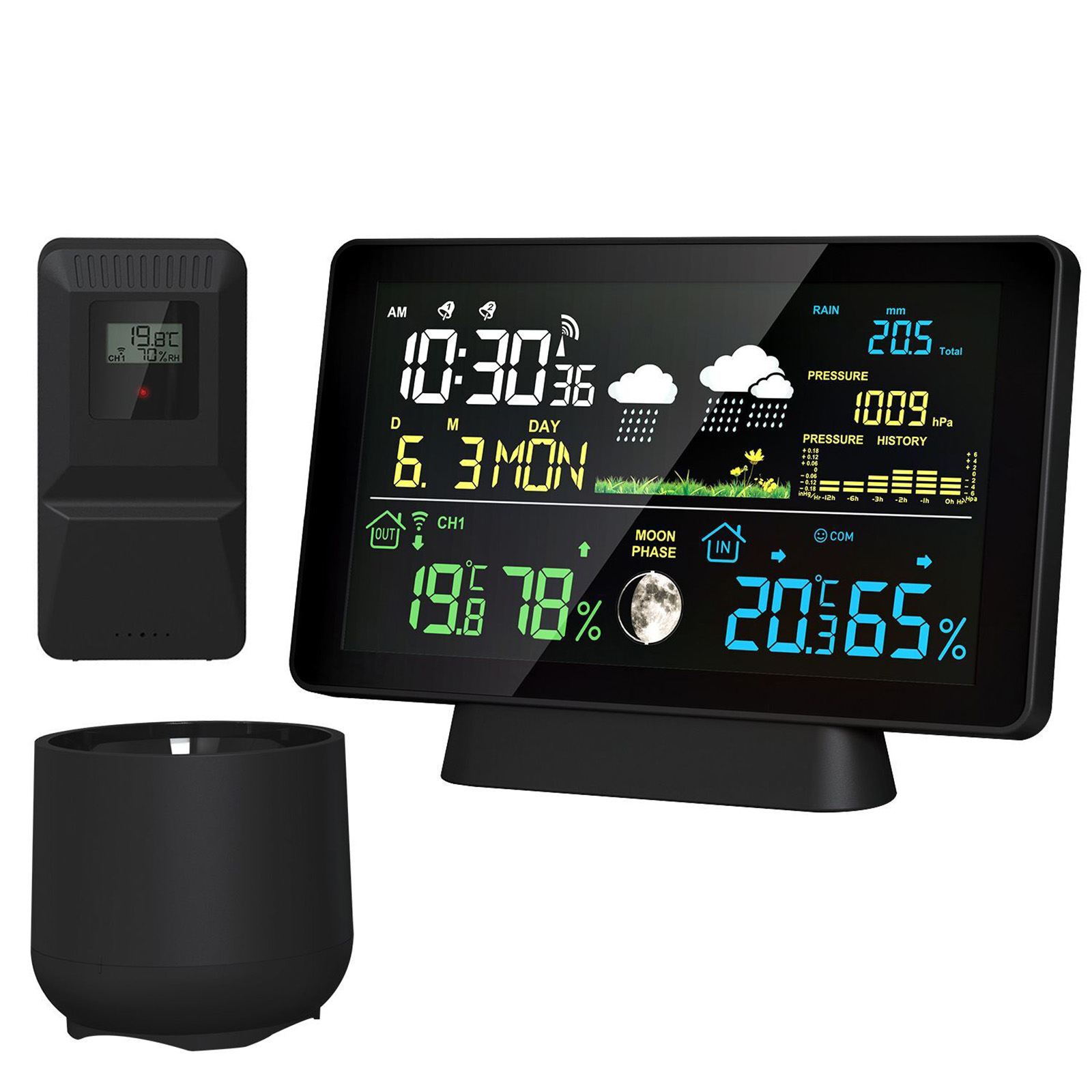 Garden Weather Station - Termometer stasiun cuaca nirkabel dalam ruangan/luar