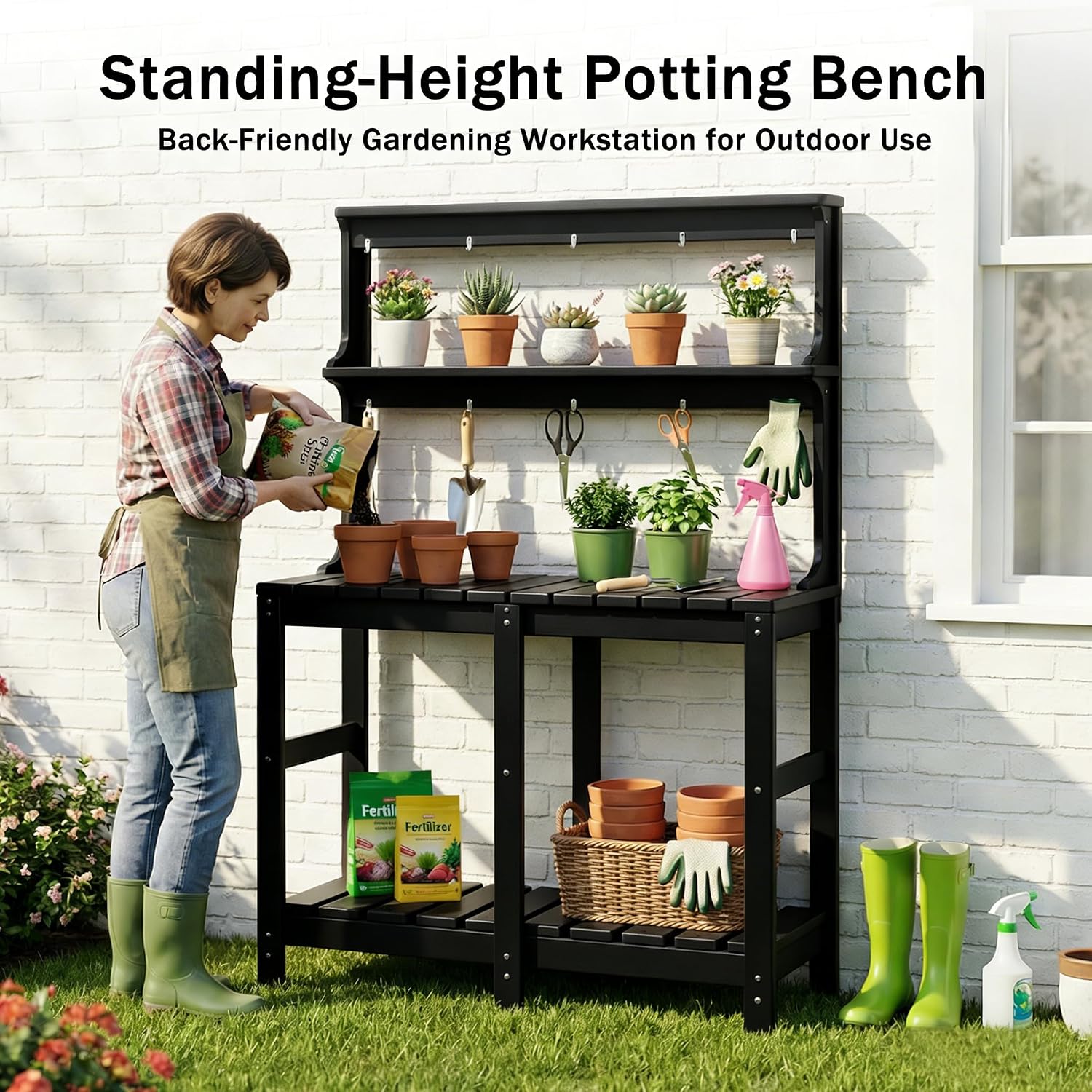 Meja Pot Tanaman HDPE Tahan Se - Garden Weather Station ulasan dan harga