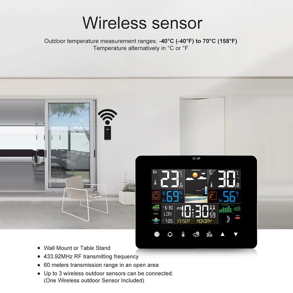 Termometer higrometer layar se - Garden Weather Station ulasan dan harga