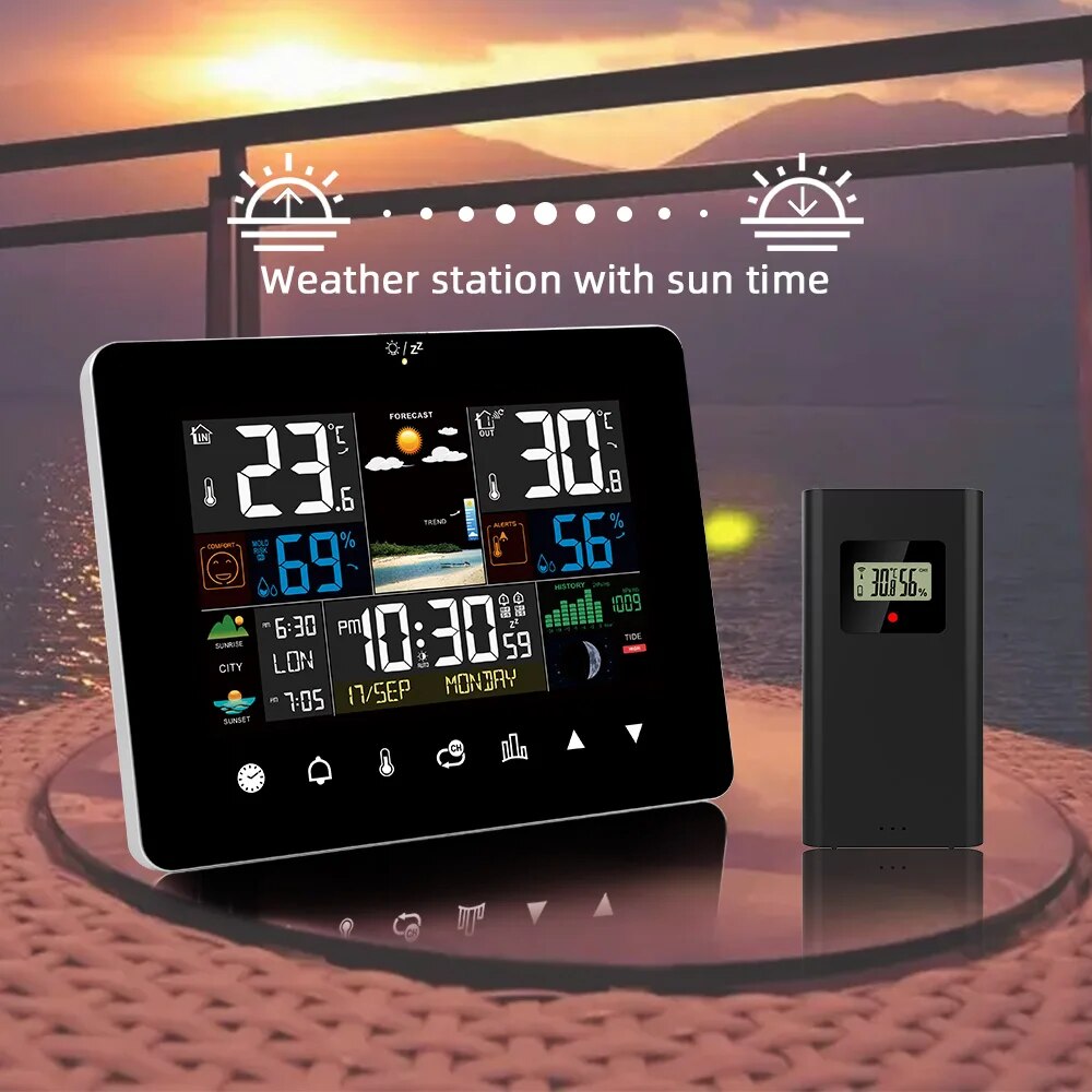 Termometer higrometer layar se - Garden Weather Station ulasan dan harga