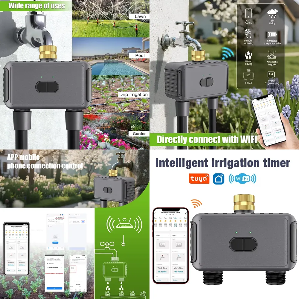 WAP01 WiFi APP Control Dual Ho - Smart Garden Irrigation System ulasan dan harga