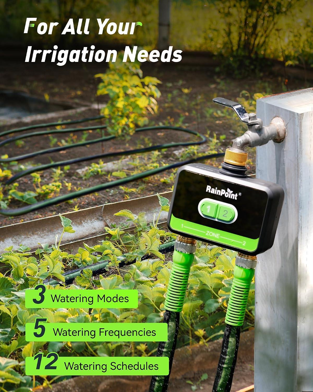 Timer Air WiFi Pintar 2-Zona u - Smart Garden Hose ulasan dan harga