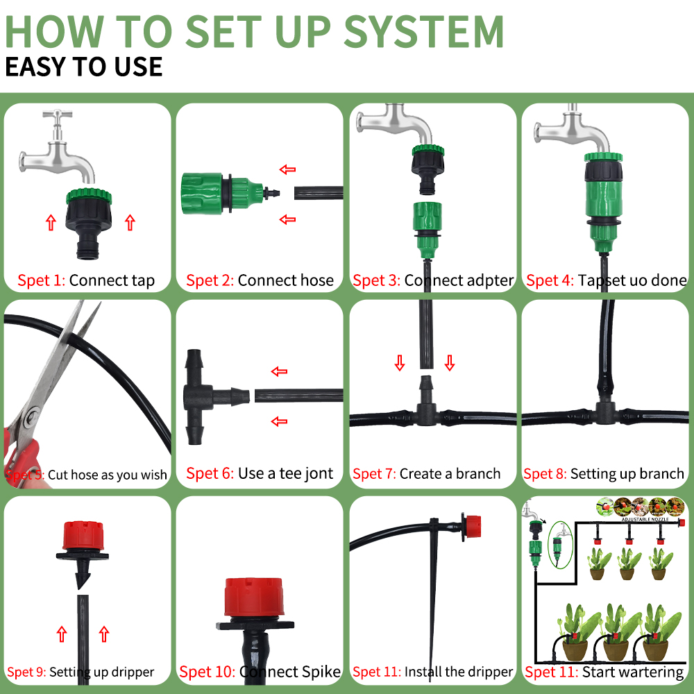 Sistem irigasi tetes mikro por - Smart Garden Hose ulasan dan harga